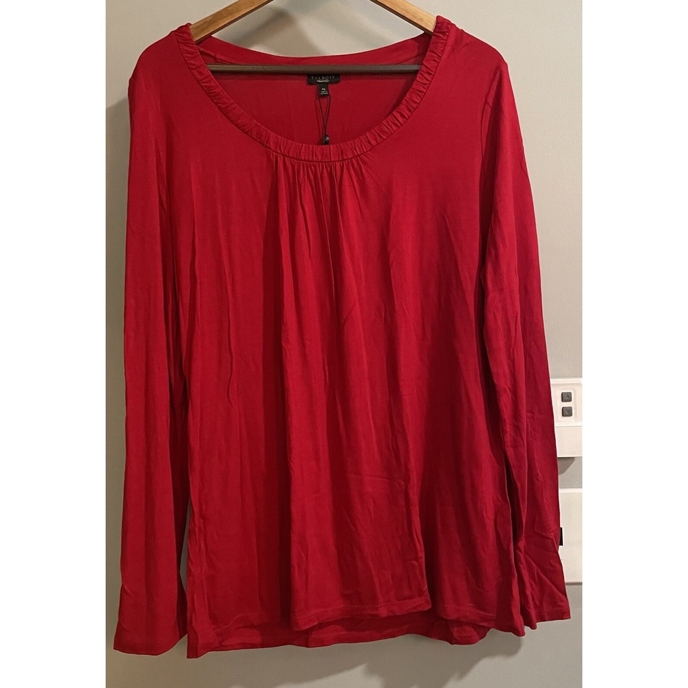 Talbots Top Luxe Lyocell Blend Long Sleeve Pullover Womens XLarge New